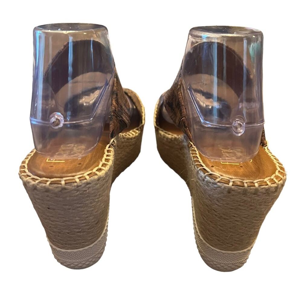 Franco Sarto Nora Espadrilles Brown Snake Print NEW Size 9 - Picture 4 of 10